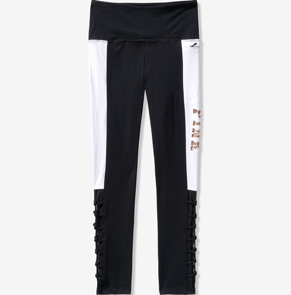 😍 NWT Size L Bling Leggings 😍 - Picture 2 of 3